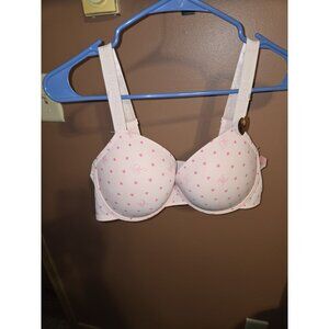 Juicy Couture Pink Heart Pattern Women's Bra Size 40C